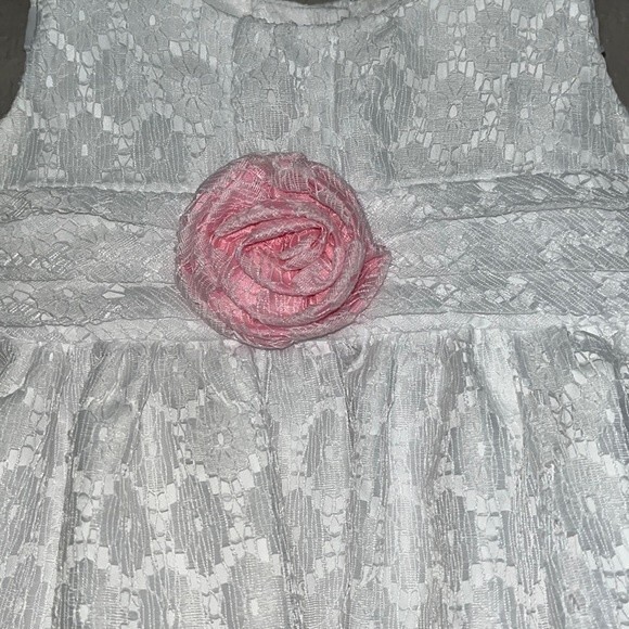 George infant baby girl dress Arctic White and pink size 12mo - Picture 6 of 13